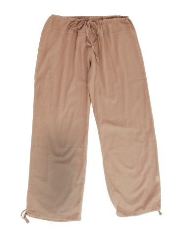 Pantalon droit coton  Beige, lien coulissant (2M, 2L, 2XL)