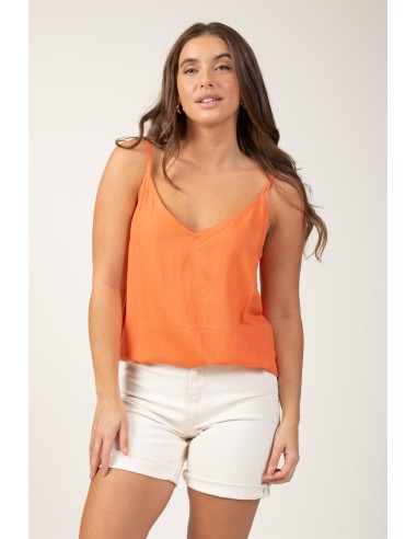 Top "Corail"fines bretelles,col rond,viscose (SMLXL)