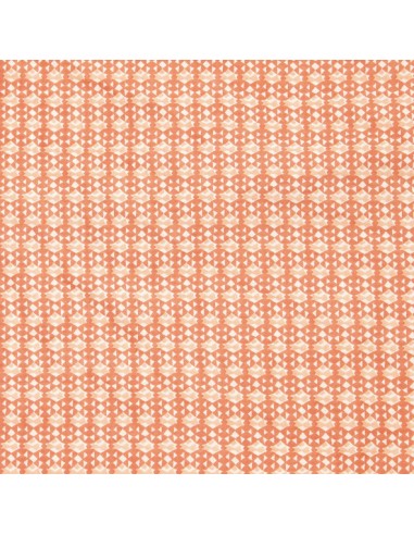 Bandana "Fleurs corail", coton,60x60