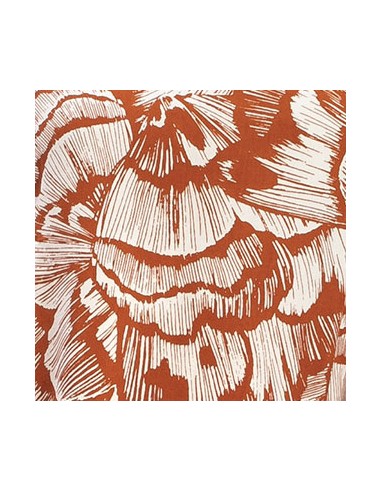 Bandana "Papillons terracotta", coton,60x60