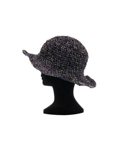 Chapeau coton/chanvre Violet/Rouge,TU