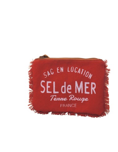 Pochette L Sel de mer "Rouge pimenté", coton (27x20cm)