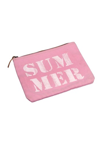 Pochette L Rose "Summer" Coton (27x20cm)