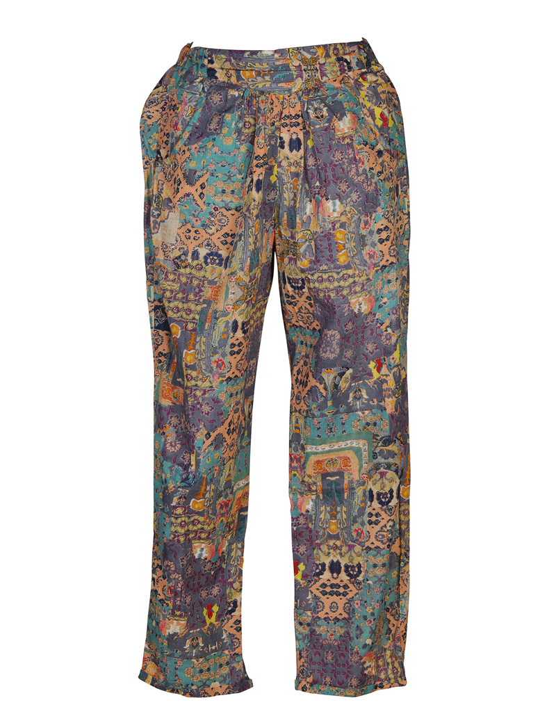 Pantalon "Patchwork", taille élastique, 2 poches, coton (SMLXL)