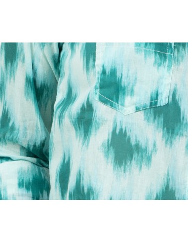 Paréo "IKAT Flou Vert Empereur"coton 180x110cm