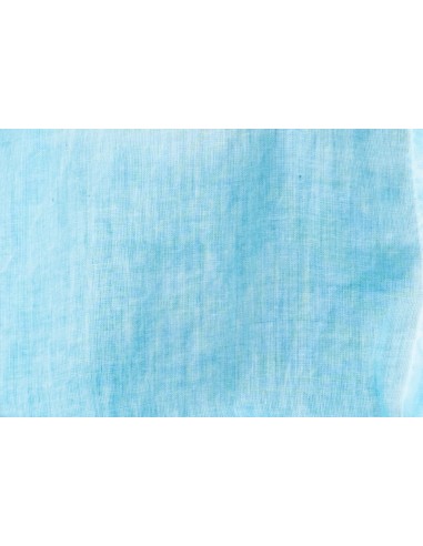 Pareo/Echarpe "Bleu Marin"washed,pompons,coton 180x110cm