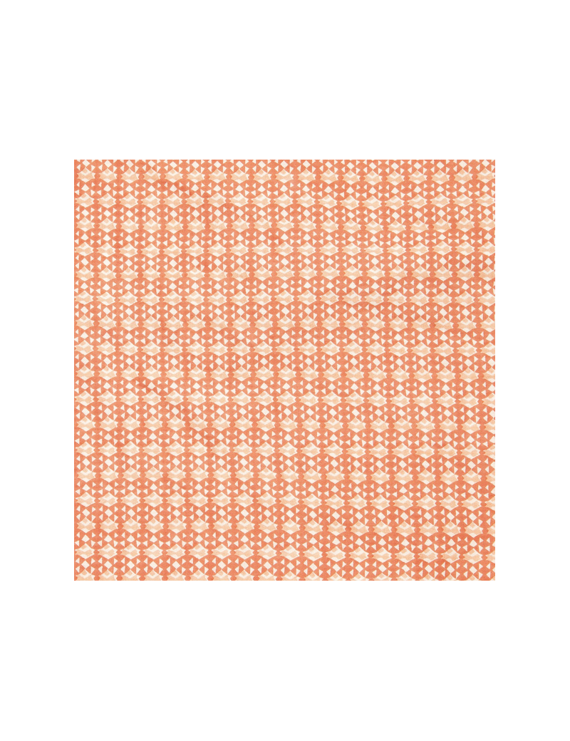 Bandana "Fleurs corail", coton,60x60