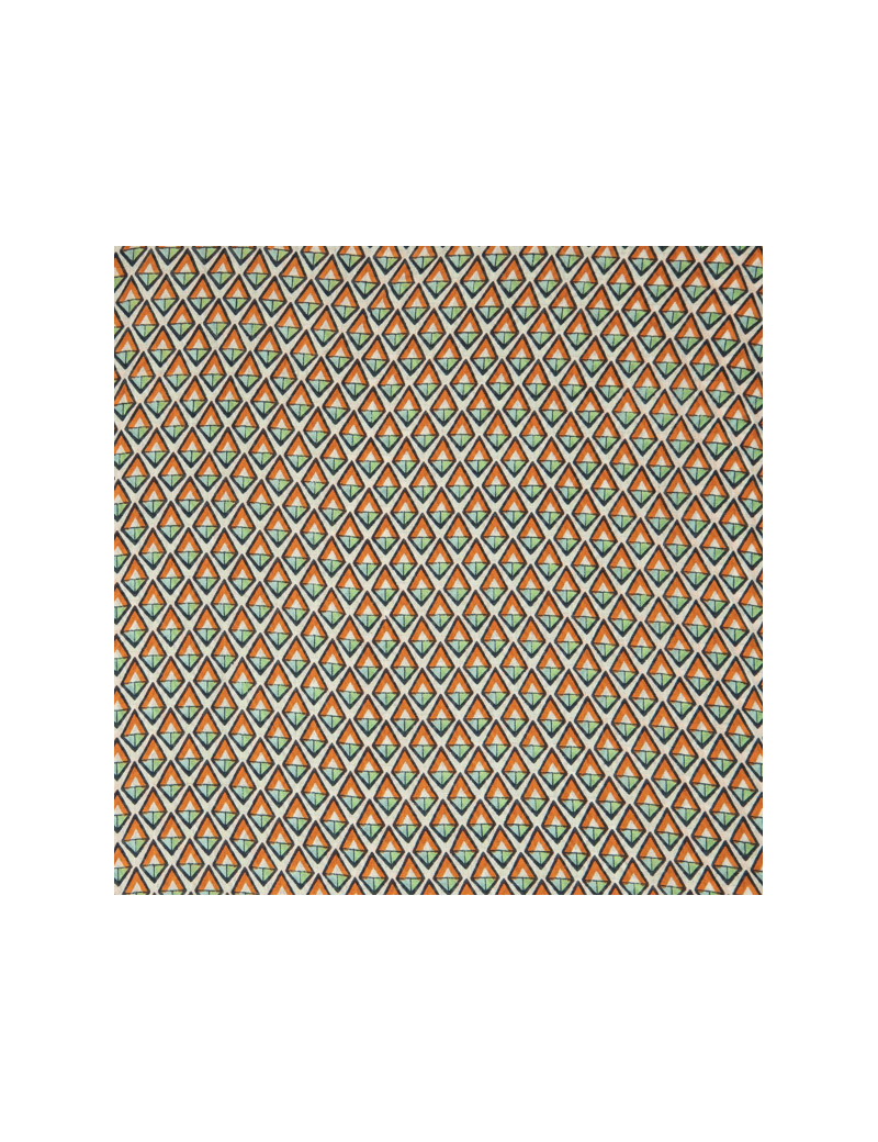 Bandana "Grands losanges oranges", coton,60x60