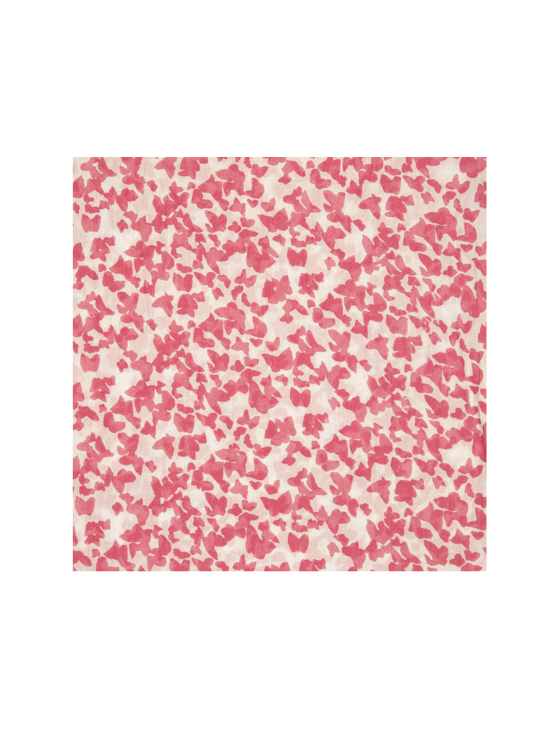 Bandana "Papillons roses" coton, 60x60