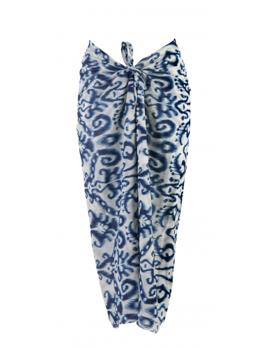 Paréo "Batik bleu" coton, 180x110cm