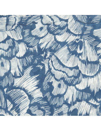 Paréo "Papillons navy", coton,180x110cm