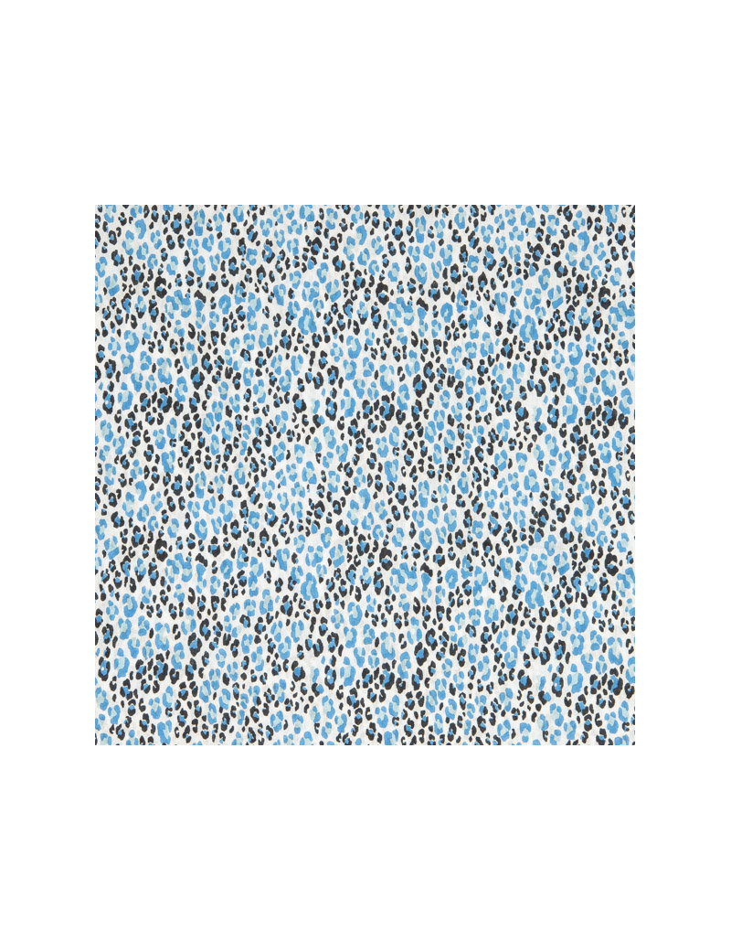 Paréo "Leopard bleu", coton,180x110cm