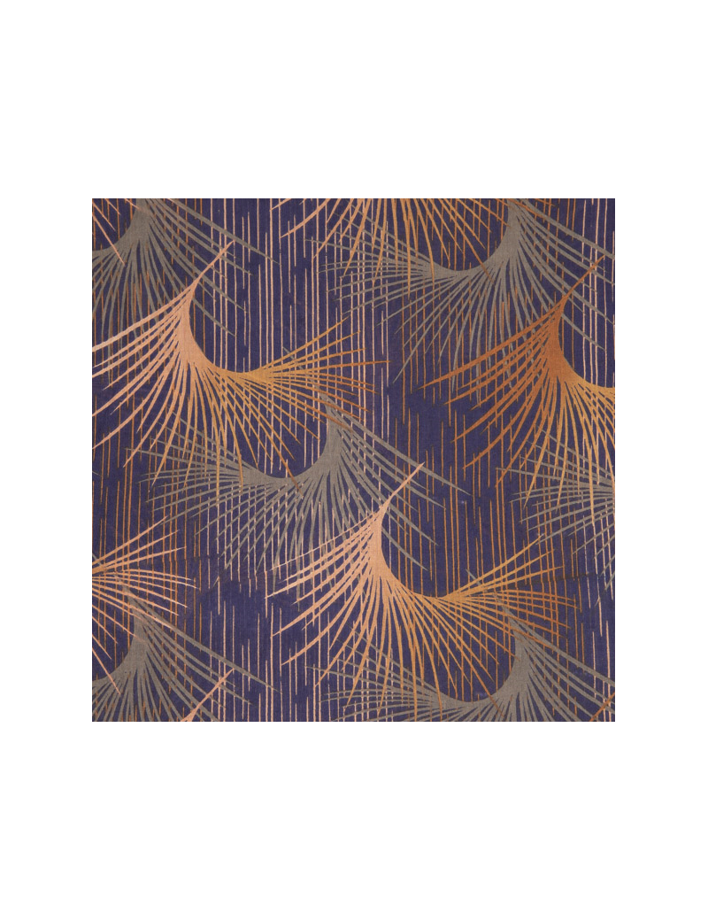 Paréo "Palmes ocres", coton,180x110cm