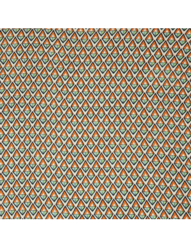 Paréo "Grands losanges oranges", coton,180x110cm