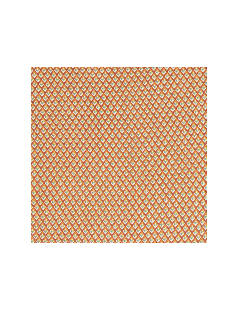 Paréo "Petits losanges oranges", coton,180x110cm