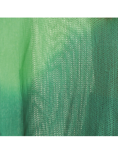Paréo/ écharpe filet "Tie and dye de vert", washed, viscose (180x110cm)