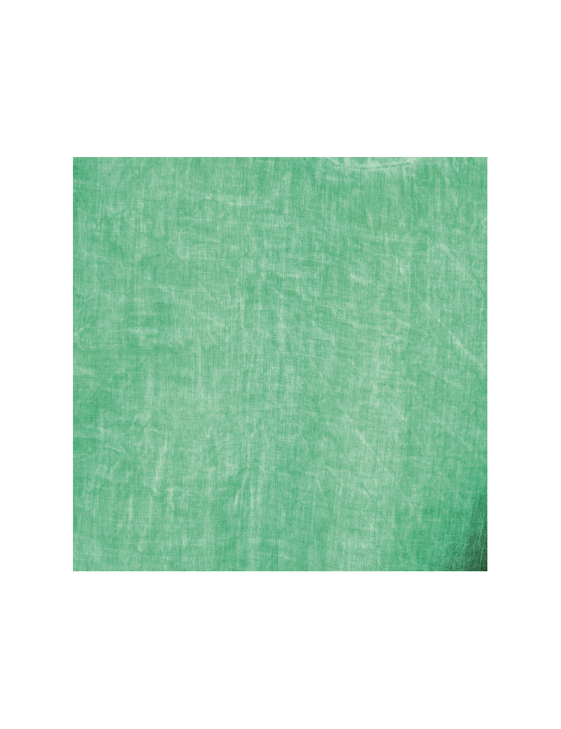 Pareo/Echarpe "Vert Guacamole", washed, bords frangés, coton (180x110cm)