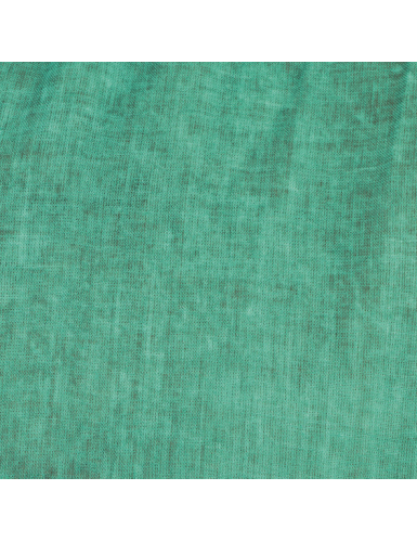 Pareo/Echarpe "Vert Cactus", washed, bords frangés, coton (180x110cm)