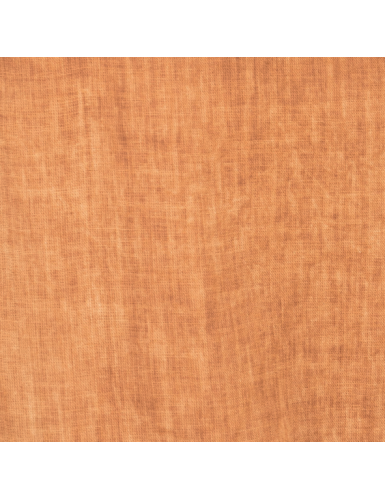 Pareo/Echarpe "Marron noix de pécan", washed, bords frangés, coton (180x110cm)