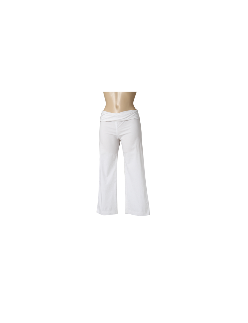 Pantalon Lycra Blanc, ceinture à rouler (M-L-XL)