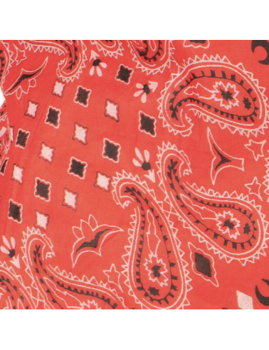 Paréo/Echarpe "Bandana Rouge pimenté", coton 100x180cm