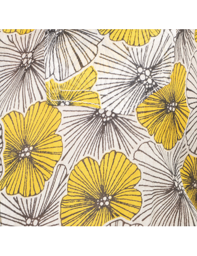 Paréo/Echarpe "Fleur Soleil de Cancun", coton 100x180cm