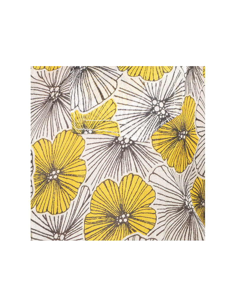 Paréo/Echarpe "Fleur Soleil de Cancun", coton 100x180cm