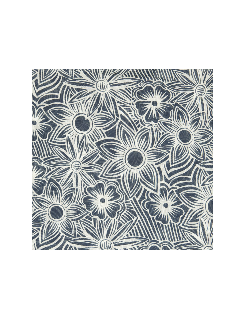 Bandana "Flower navy", coton 60x60