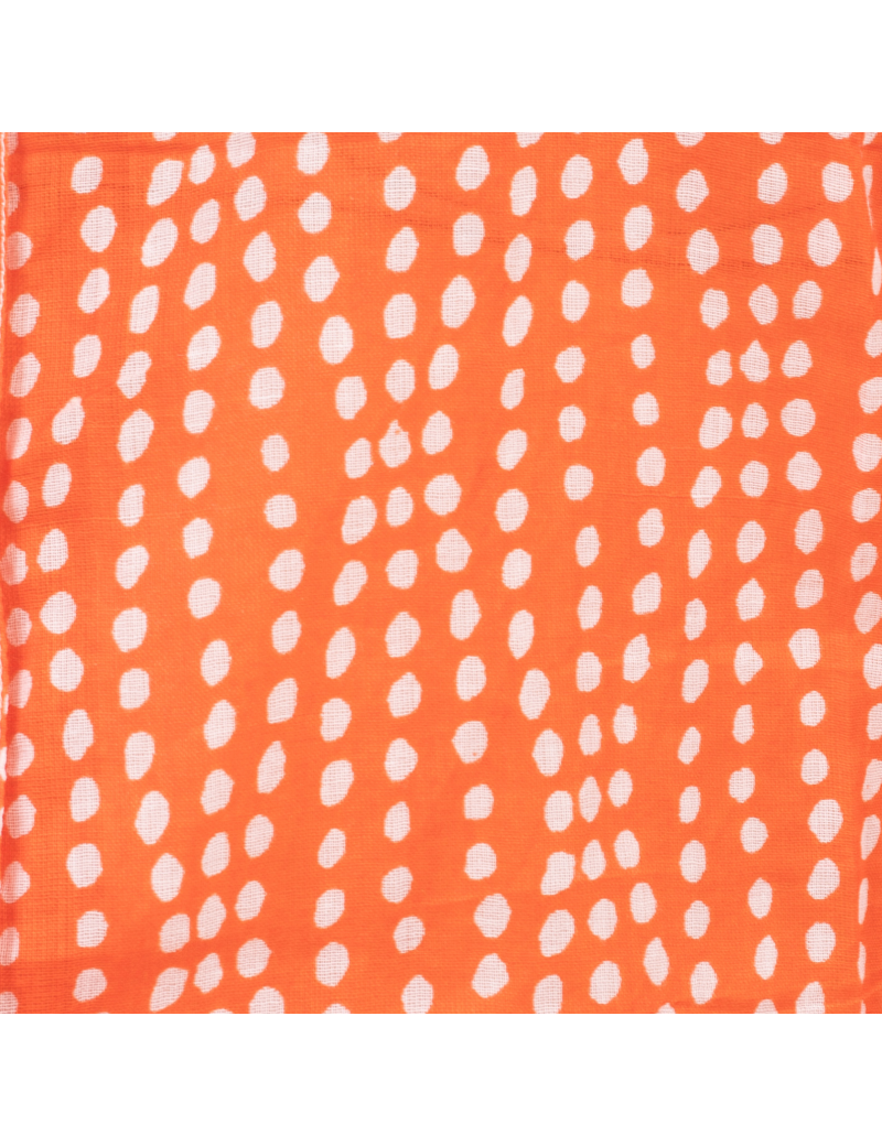 Bandana "Esther Orange crepuscule", coton 60x60